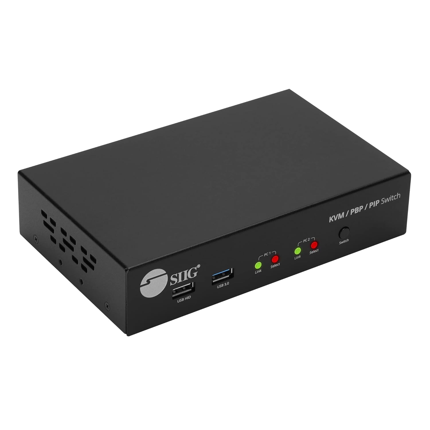 SIIG 2-Port 4K KVM Switch HDMI with Picture-by-Picture (PbP) Mouse Cursor Roaming and Picture-in-Picture (PiP) Image for 2 Computers, Support Windows and Linux, TAA Compliant (CE-KV0G11-S1)