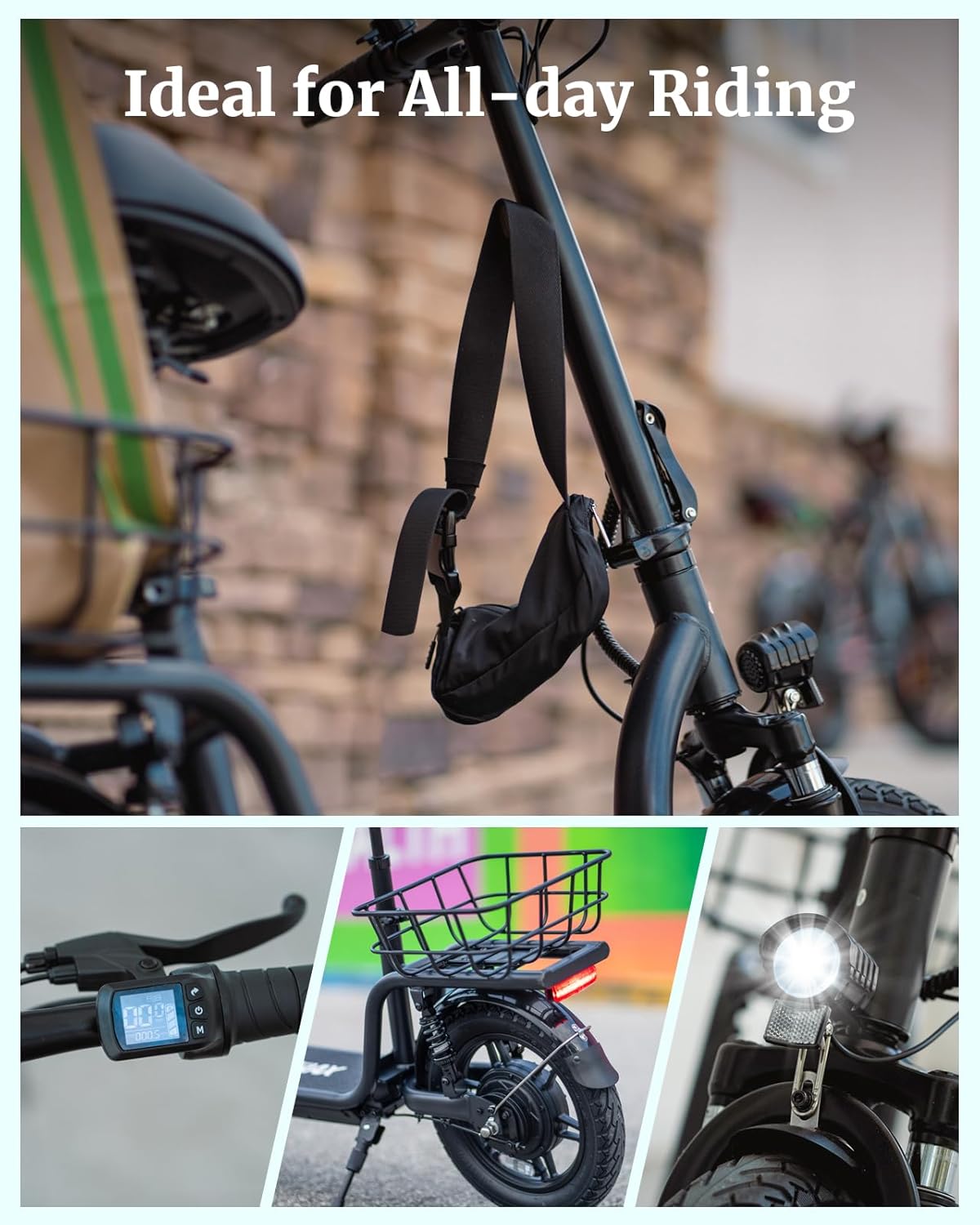 Gotrax Adult Electric Scooter with Seat, Max 19-25miles Range, 15.5-20mph Power by 350W-500W Motor, All-Terrain Tire & Wider Deck & Soft Cushioning Seat with Carry Basket