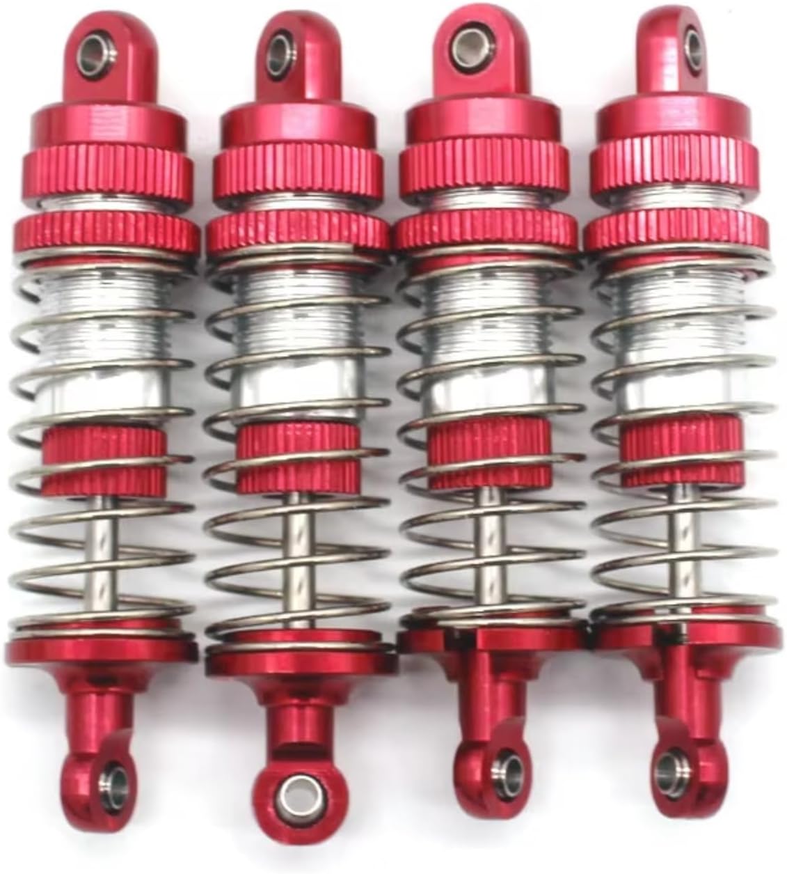 RC Car Accessories For ZD For Racing MT16 BX12 X12S Jiusi PT14R Remote Control Rc Car Metal Parts Hydraulic Shock Absorber Components(Red)