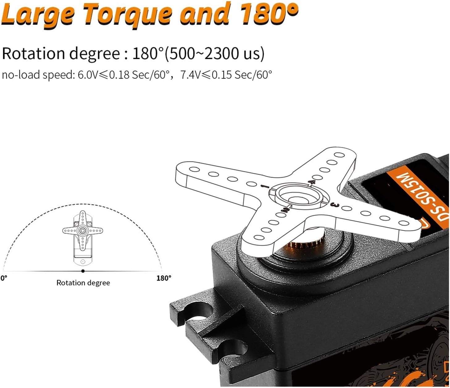 1/5/10/20PCS 15KG Digital Metal Gear Waterproof Servo Suitable for TRX4 Scx10 Yk4102 104001 Yk4082 1/8 1/10(20PCS 15KG)
