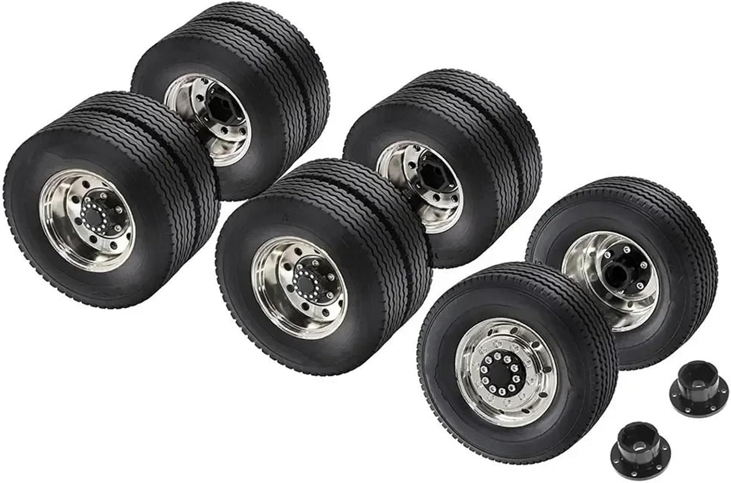 RC Repairs Models For Tamiya 1/14 RC Truck For Universal Metal Wheel Rim Tire Set Upgrade Modification Parts For Model Cars(1 set)