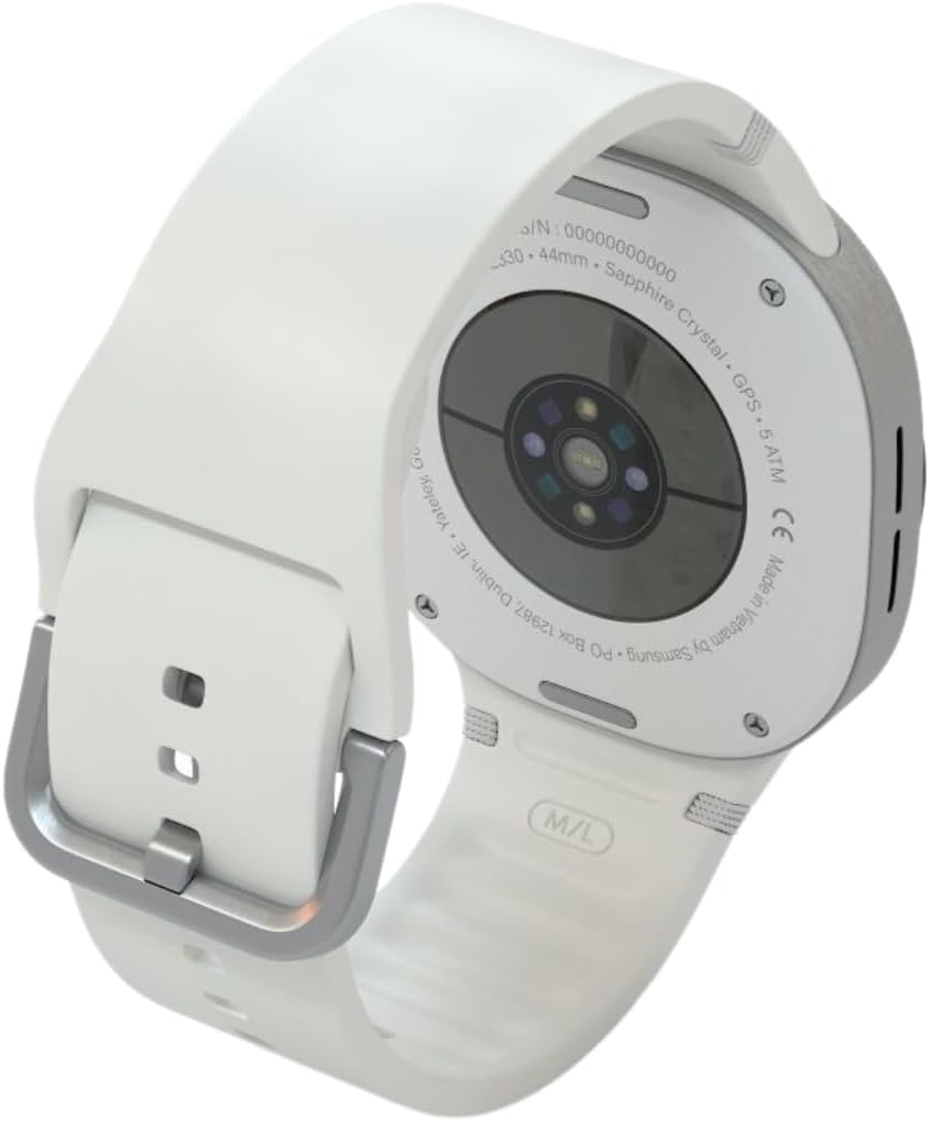 Samsung Galaxy Ai Watch 8 Latin American Version Sm-L320 (40mm) Bluetooth Wellness Tips Heart Rate Sleep to Workout Fitness Tracker (Silver/White Band SM-L320NZSALTA)