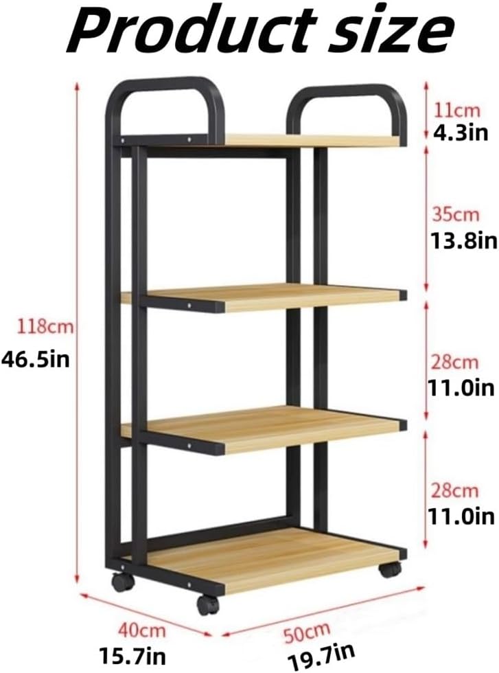 4 Tier Mobile AV Media Stand