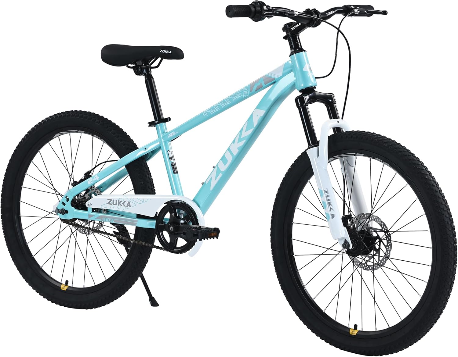 ZUKKA Kids Bike 20/24 Inch Mountain Bike Dual Disc Brake Suspension Fork Single Speed for Ages 7-12 Boys and Girls Youth Bicycle, Multiple Colors