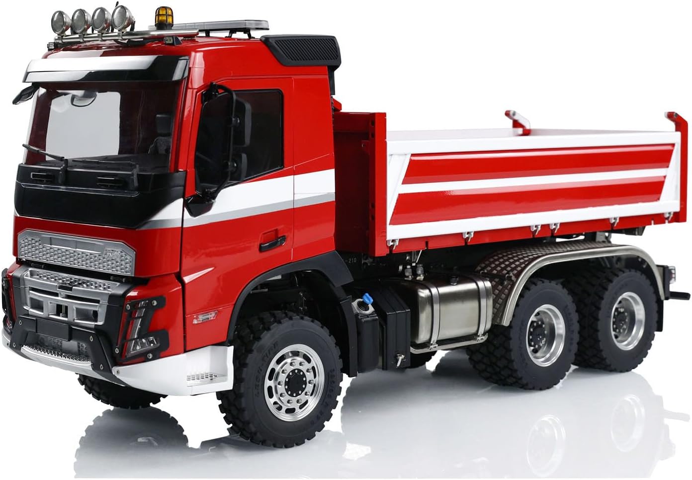 LESU 1/14 6x6 3-Way Metal RC Hydraulic Dumper Car 3-Speed Transmission Remote Control Dump Truck Motor Servo ESC Light Sound System Hobby Grade Model