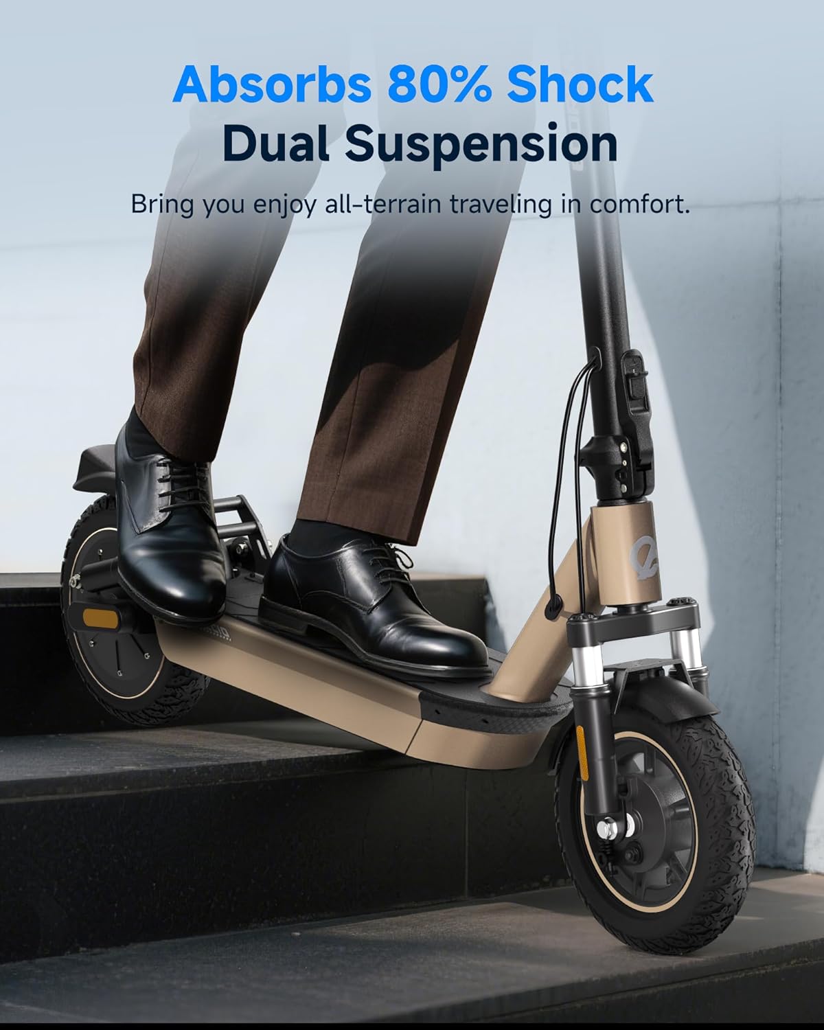 ECOROAD EC10 Electric Scooter for Adults, 500W Motor up to 25 MPH, 32 Miles Long Range, 10