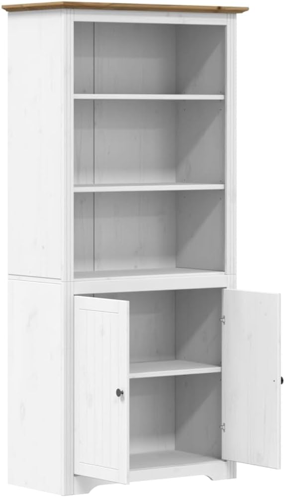YAFF Bookcase BODO White and Brown 31.5