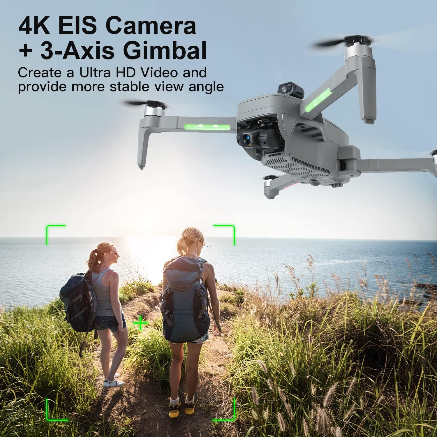 193MAX2S Drones with Camera for Adults 4K,3-Axis Gimbal with EIS UHD Camera,99-Min Flight Time,4KM Video Transmission,Obstacle Avoidance,Auto Return Home,GPS FPV RC Quadcopter with Brushless Motor