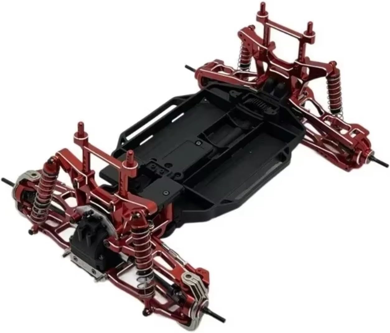 Models Upgrades Parts For Ud1201 Ud1202 Ud-12pro 1/12 Metal Front And Rear Suspension Arm Steering Assembly Kit Rc Car Upgrade Parts Accessories(Red)