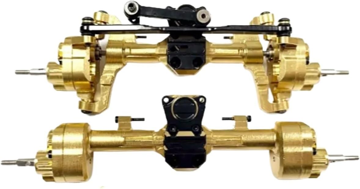 RC Vehicle Axles Compatible with Axial for SCX24 1/24 RC Car Part RC Car Accessories Replacement Parts RC Upgrade Part Metal Protector Front Rear Axle(Color1)