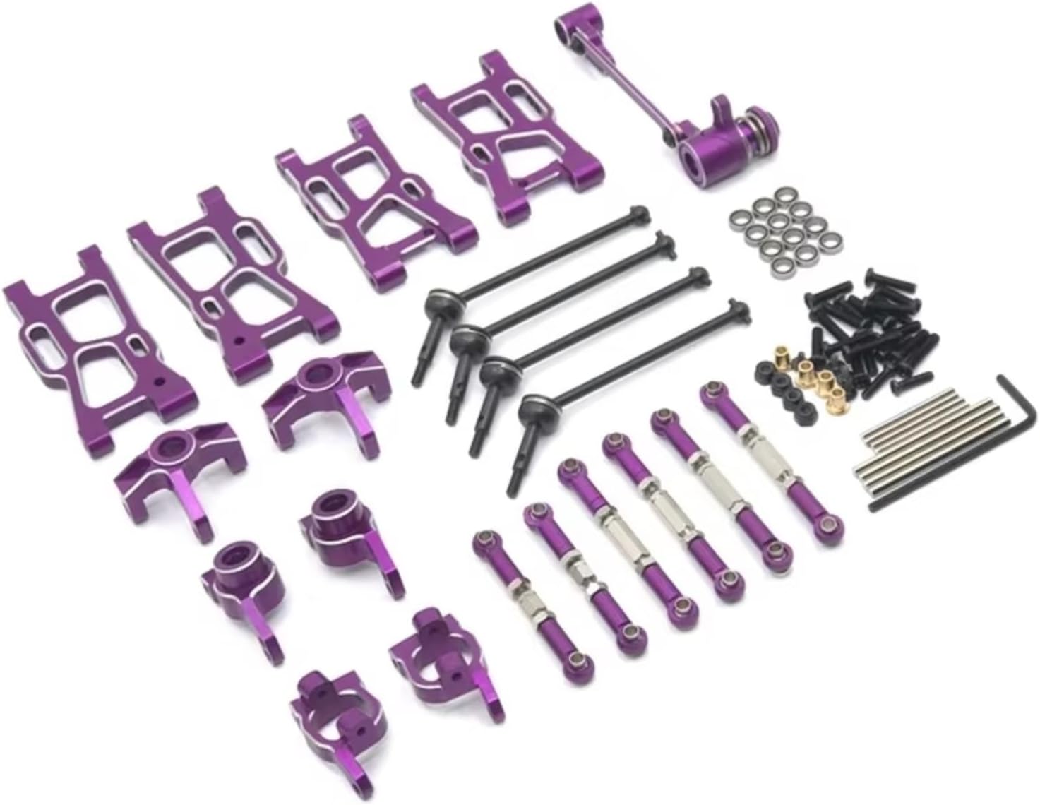 Models Upgrades Parts For Lc Lc12b1 Emb-1h-Dth-Mth 1/14 Metal Steering Cup Linkage For Swing Arm Drive Shaft Bearing Rc Car Upgrade Accessories(PURPLE)