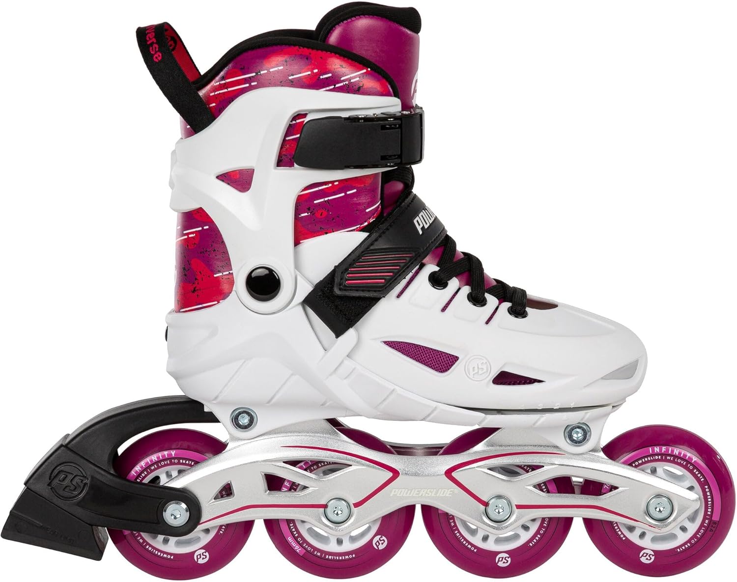 Powerslide Inline Skates Universe 4W Pink Adjustable for Children ABEC 7 Bearings Item No. 940691
