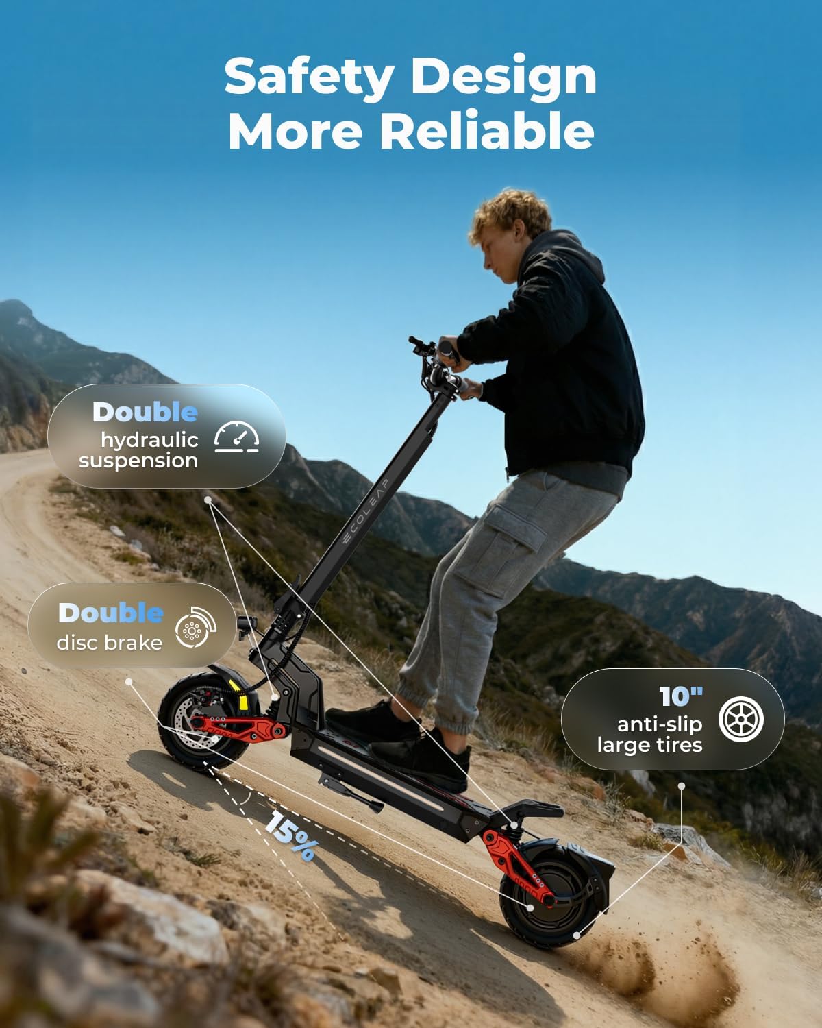 L7 Pro Electric Scooter,43.5MPH TOP Speed,75Mile Long Range,4000W Peak Motor Dual Hydraulic Suspension Scooter for Adults UL Certified (UL2272/2271)