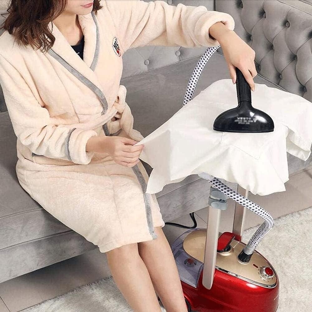 Clothes 2000W Vertical Garment Steamer Double Pole Quick Steam Household Small Hand-Held Steam Iron with Built-In Ironing Board and 1.8 L Water Tank (Gold)