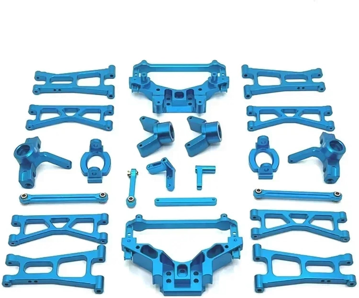 Rc Drift Cars Parts For HSP For 14321 C8802 YDJ-D879 Metal For Swing Arm Steering Cup Hub Carrier Shock Absorber Set RC Car Upgrade Parts(Blue)