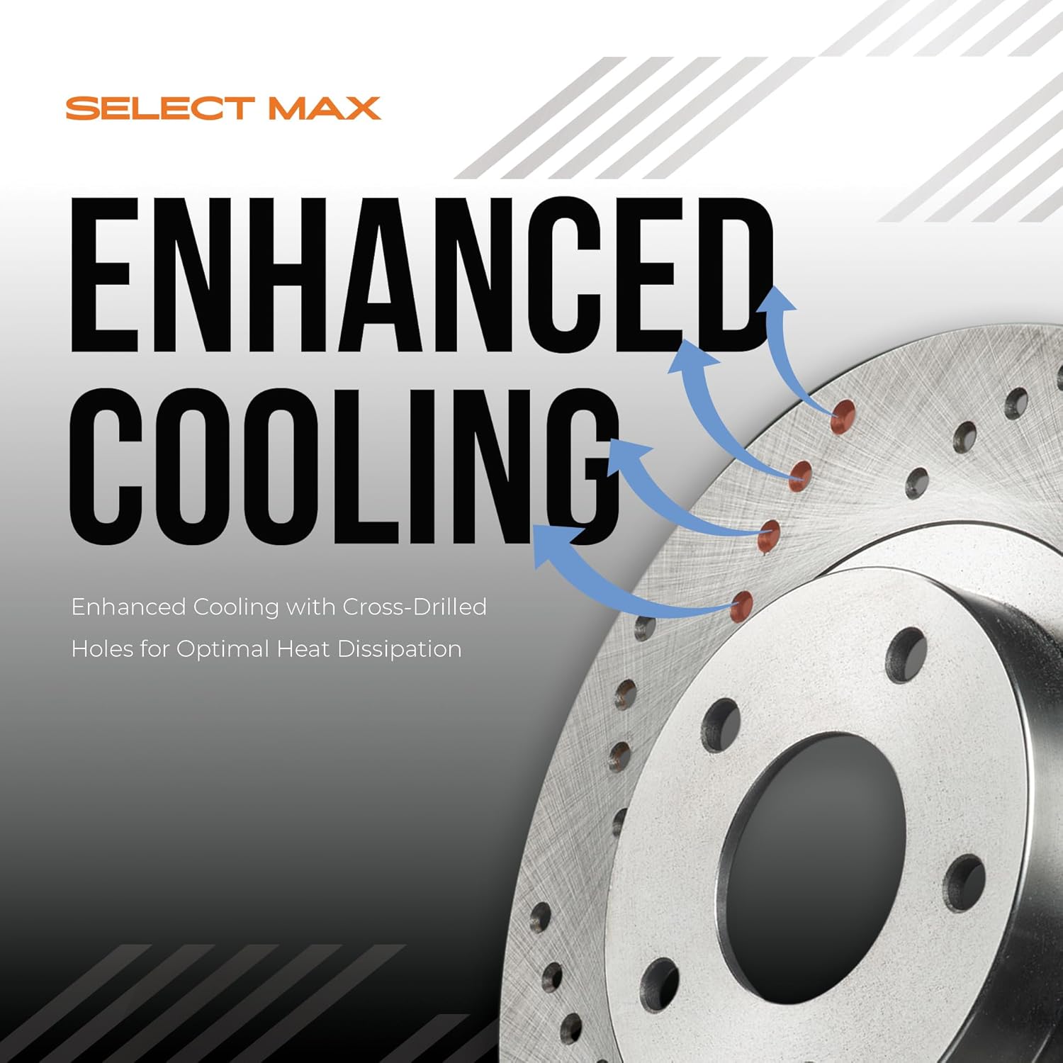 MAX Advanced Brakes - Brake Kit For 2010-2023 Toyota 4Runner| Carbon Ceramic Brake and Rotor Kit Front and Rear| Daily Performance Cross-Drilled Brake Rotors