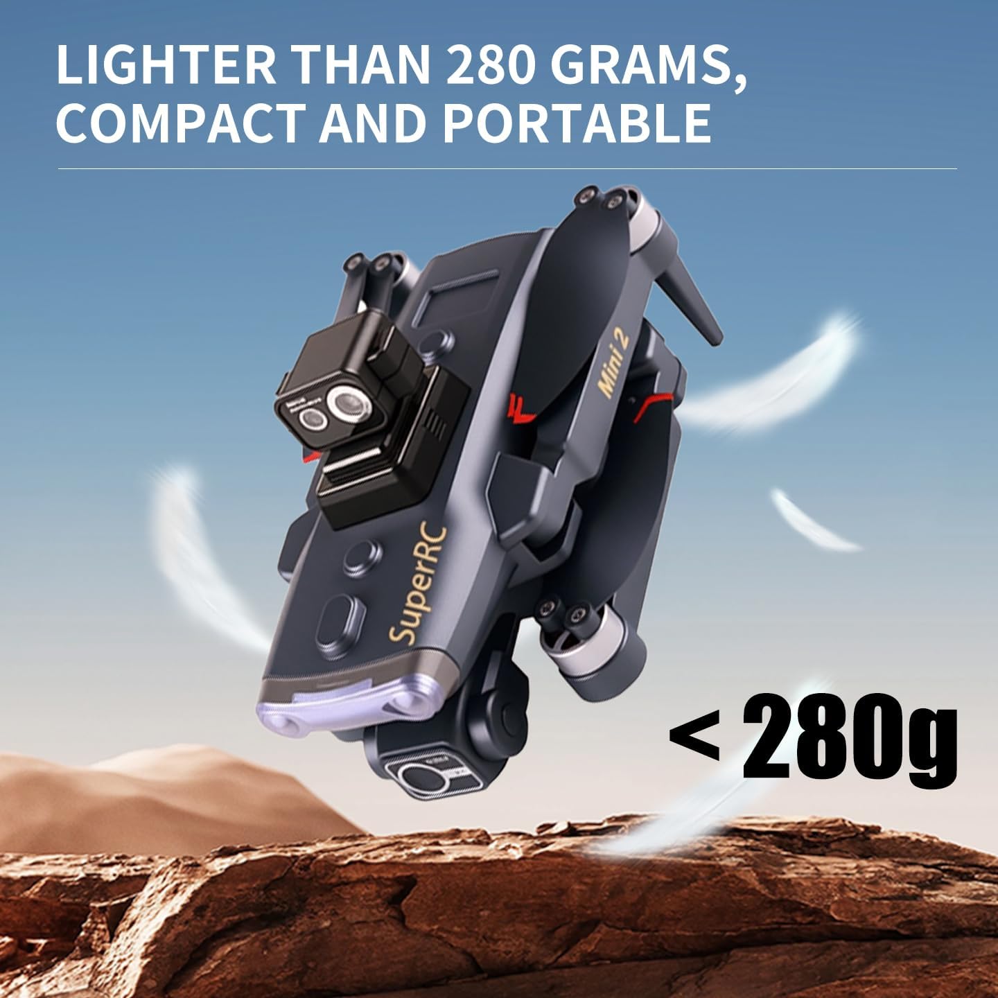 Professional Drones with 4K HD Camera & 3-Axis Gimbal for Adult, Q3 PRO Mini 2 GPS Auto Return FPV Drone with 5.5