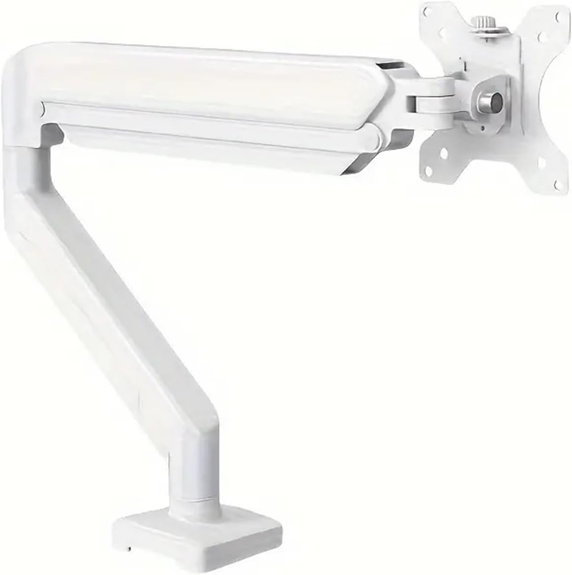 Single Monitor Stand, Supports up to 32 inches, Each Screen Weighs 19.8 pounds, Computer Desk Mount, Adjustable TV Stand(White)