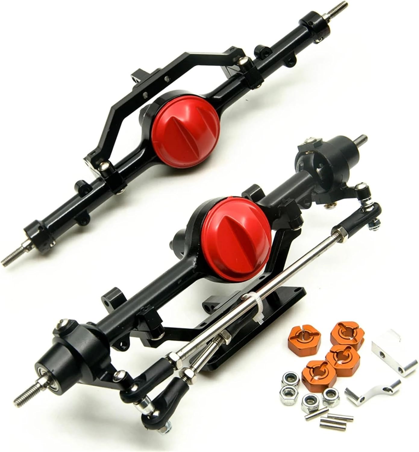 RC Vehicle Axles Compatible with Axial for SCX10 D90 for First for Generation D110 1/10 RC Car Upgrade Parts RC Car Front Rear Axles Aluminum Alloy Axle(Front Axle and Rear Axle)