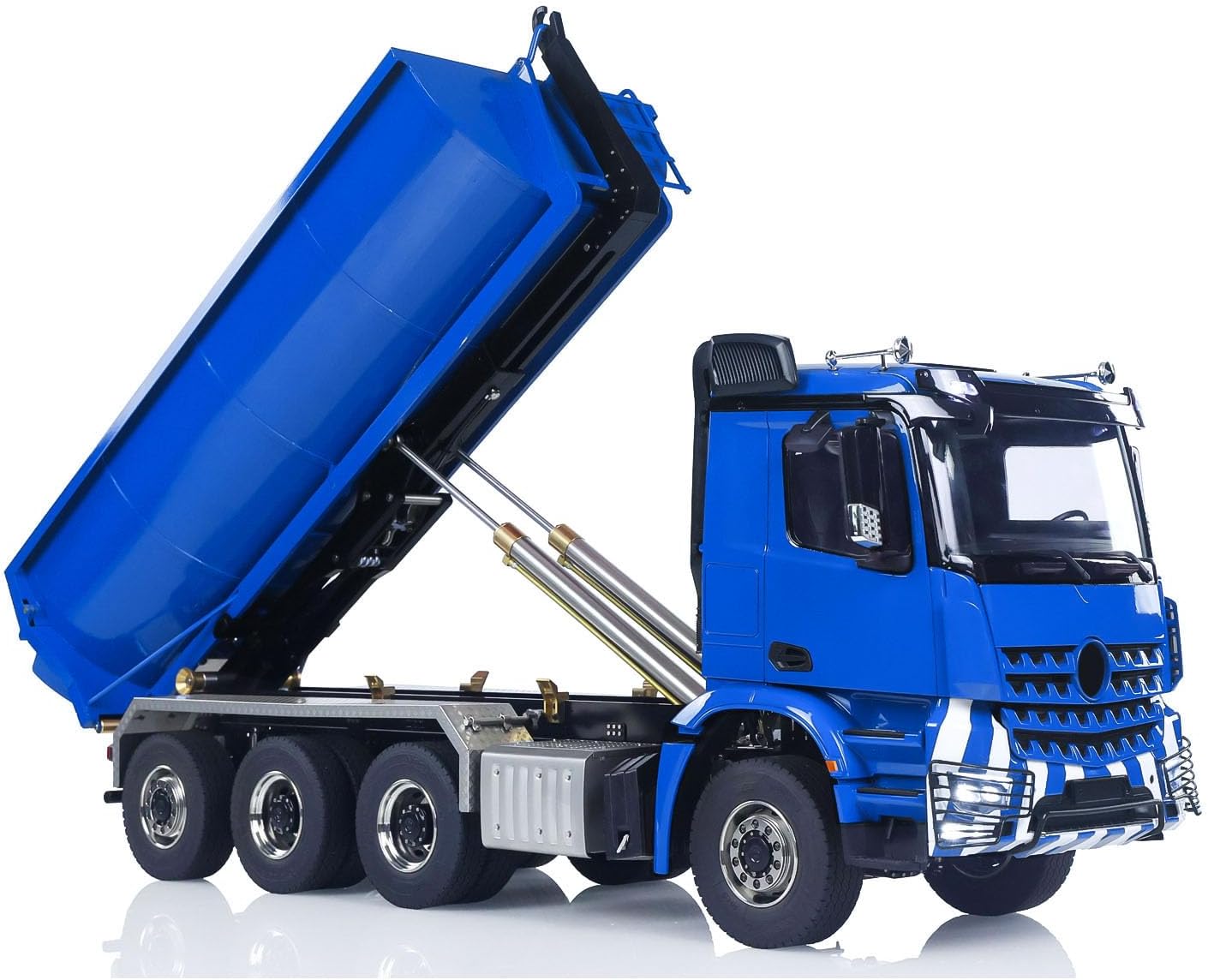 TOUCAN RC HOBBY 8x8 1/14 Hydraulic Remote Control Full Dump Truck BZ 3363 RC Roll On Off Tipper Metal Chassis Rail Differential Lock No Battery for Adult