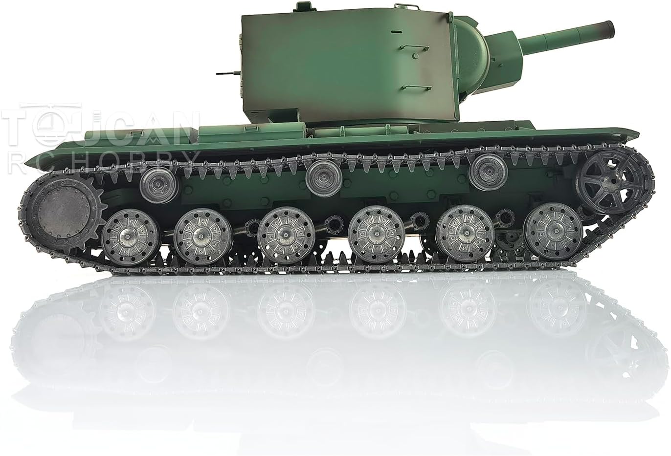 US in Stock, Henglong 1/16 7.0 Customized Soviet KV-2 Gigant RTR RC Tank 3949 Smoking Unit Metal Tracks Smoking Unit 360 Degree Turret Rotation Hobby Grade Model BB Shooting Airsoft Shoot