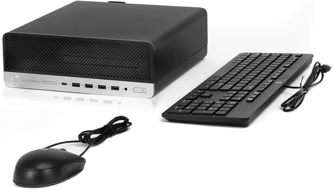 HP EliteDesk 800 G5 SFF Business PC Desktop Computer, Intel Core i5-9600, 16GB DDR4 RAM, 256 SSD, DVD, Keyboard and Mouse, WiFi, Windows 11 Pro (Renewed)