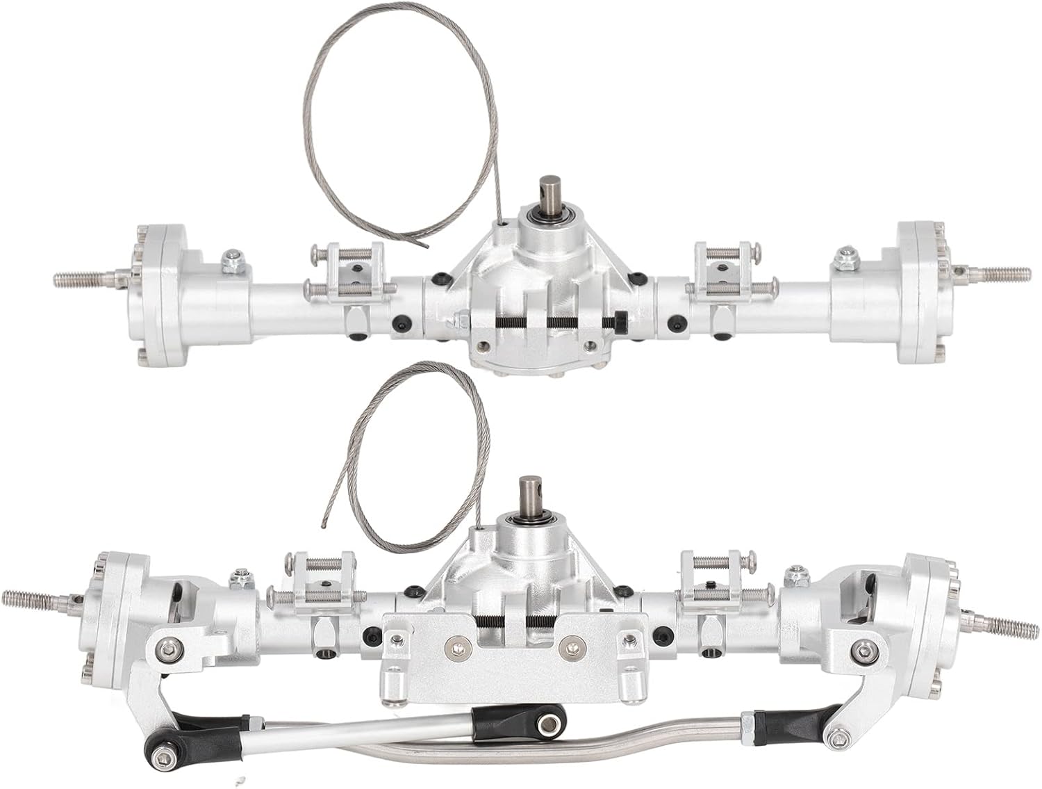 Front Rear Portal Axle, High Performance Metal Rear Portal Axles with Pedal Servo for Axial SCX10 I II III AXI03007 YK4082