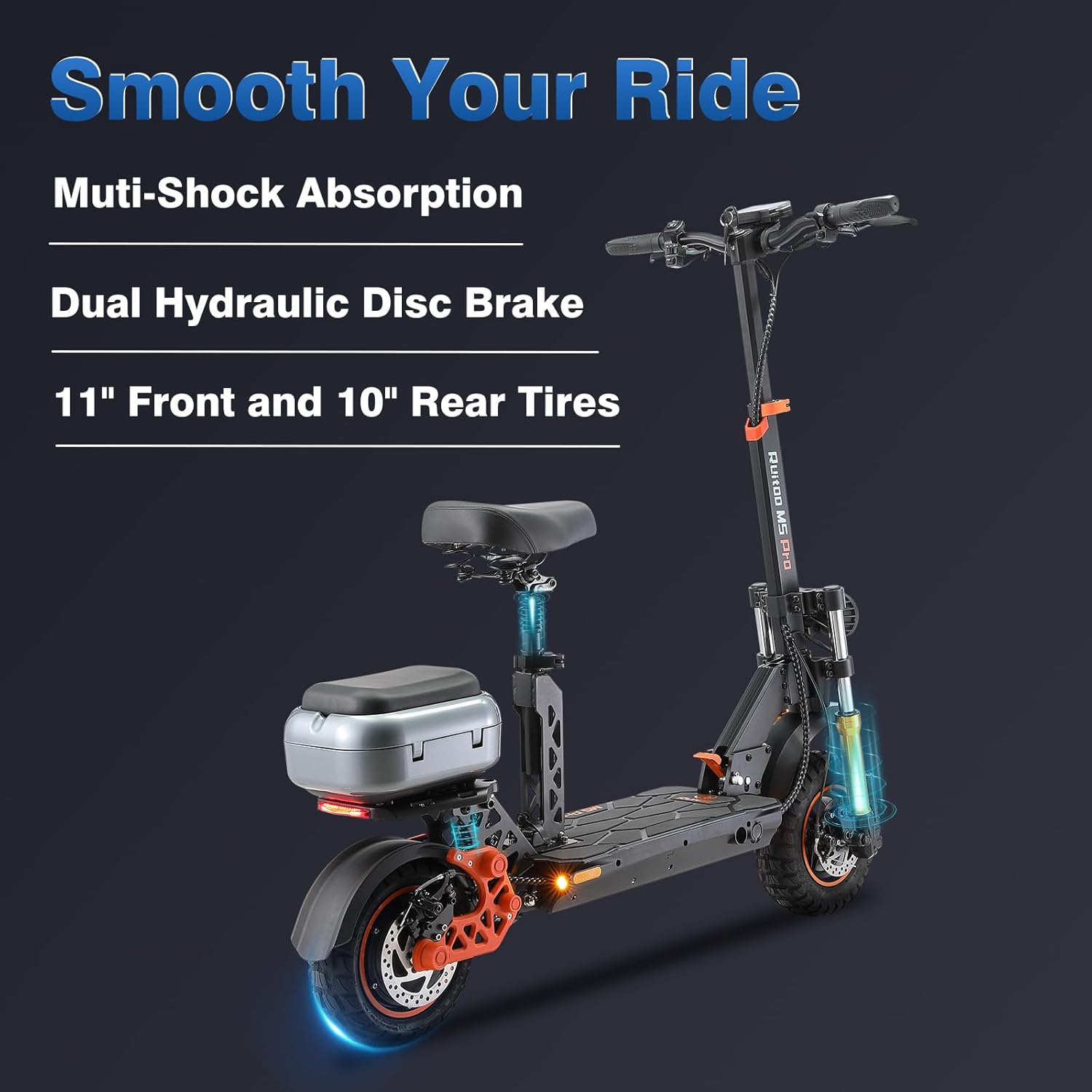 Off Road Electric Scooter for Adults – 5000W/1600W Fast E Scooter, 35/50Miles Long Range, 35/45MPH Max Speed, Heavy Duty 400 LB Capacity,Foldable Kick Scooter with Full Suspension for Commuter Outdoor