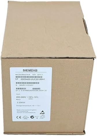 6SE6420-2UC22-2BA1 Servo Drive 2.2Kw 6SE64202UC222BA1 MM420 Sealed in Box 1 Year Warranty