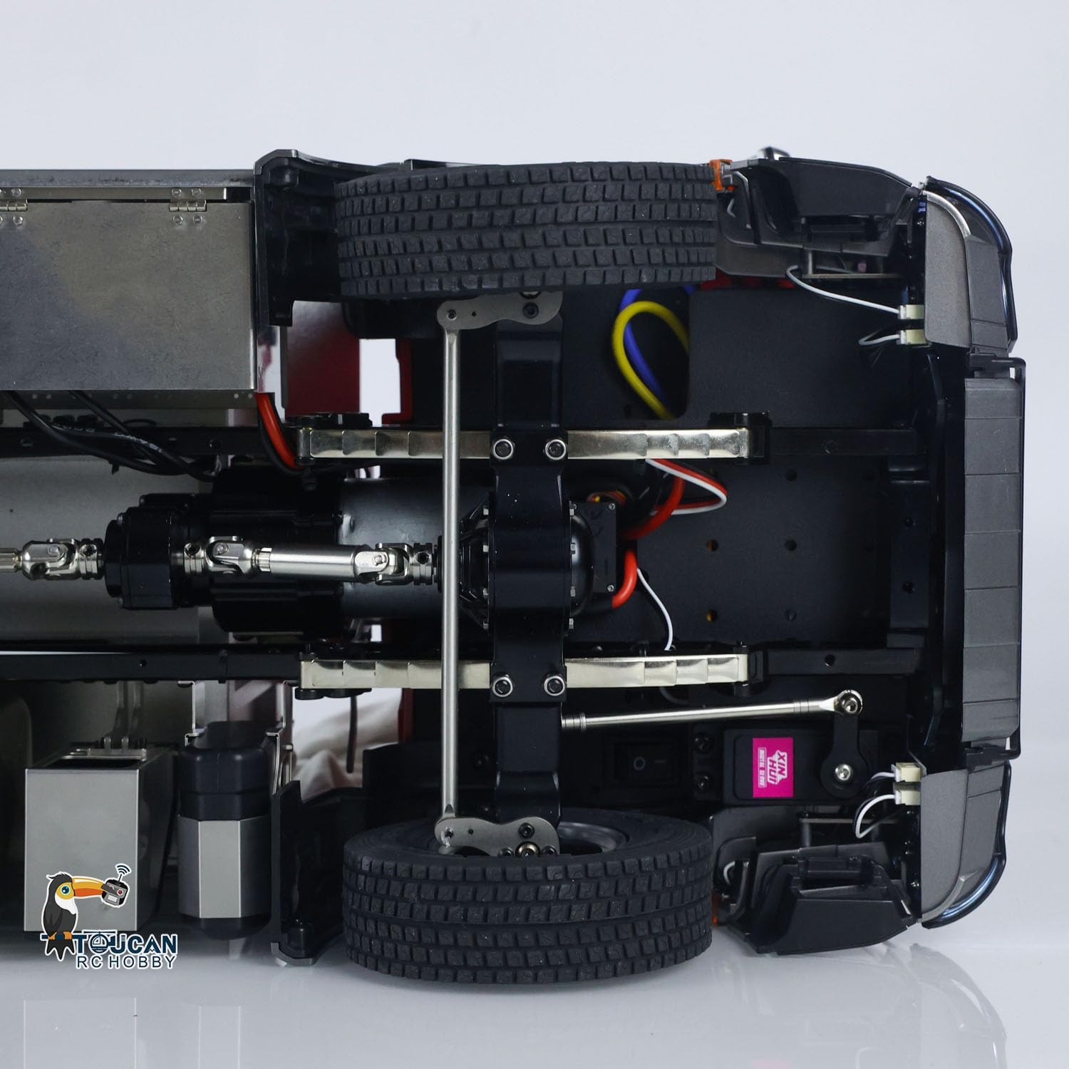 TOUCAN RC HOBBY 1/14 RC Hydraulic Dumper Truck 3348 6WD Metal Chassis Radio Controlled Tipper Differential Axle Light Sound HotRC Radio 2025T Metal for Ages 14+