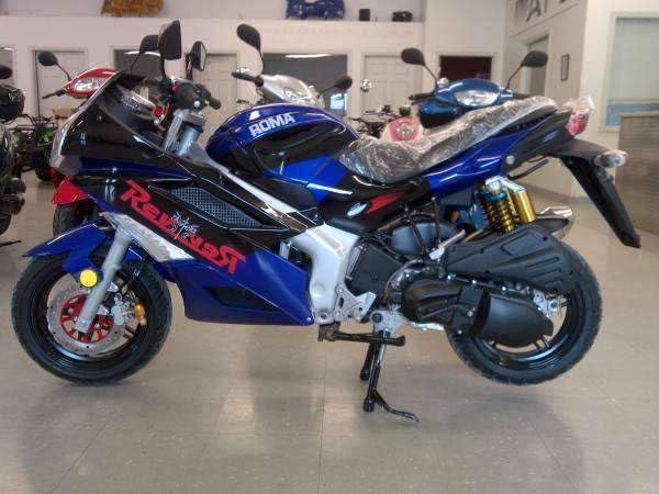 SMARTDEALSNOW Upgraded 150cc Scooter Vitacci ROMA150 Sports Bike Automatic CVT 150cc Street Scooter Bike 150cc Motorcycle Roketa Hornet 150 (Black)