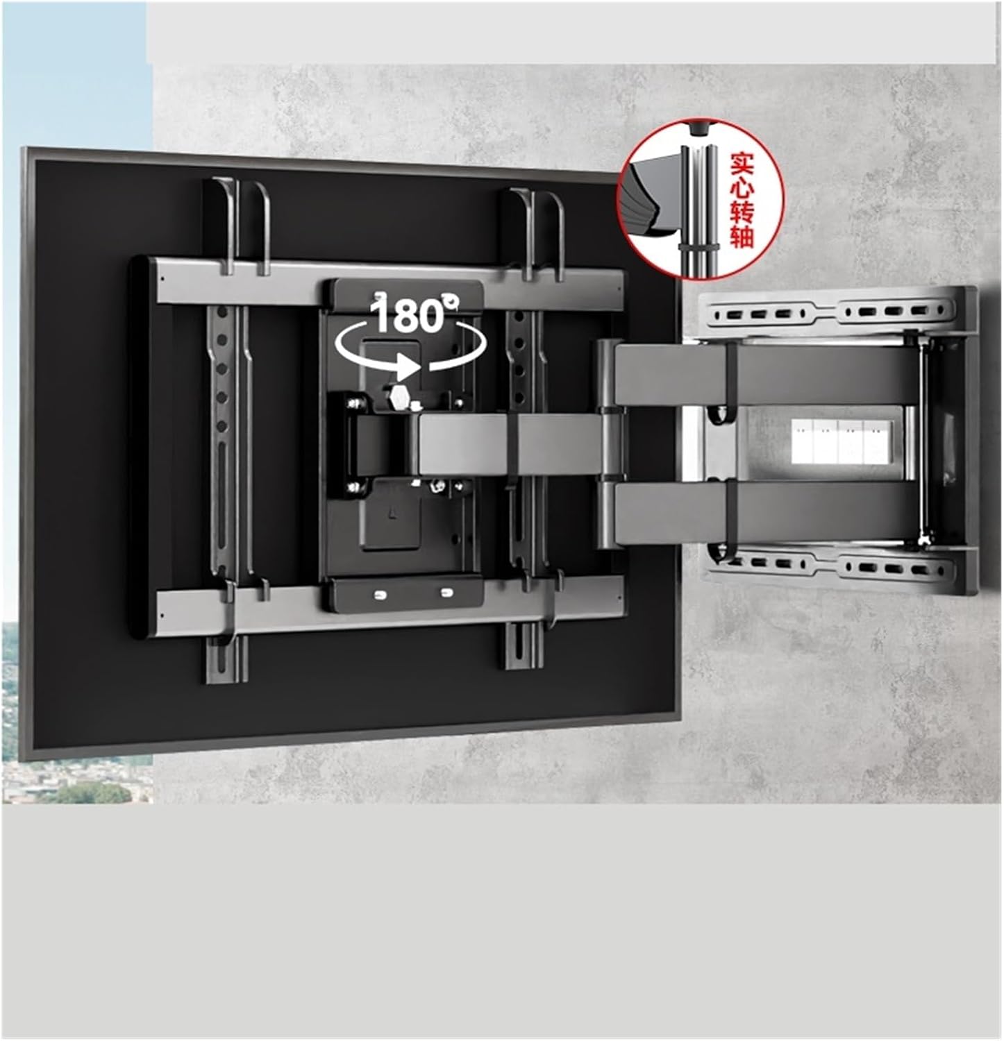 Ultra-Thin TV Retractable Wall Mount Suitable for 85-inch 90-Degree Folding and Rotating Wall Mount