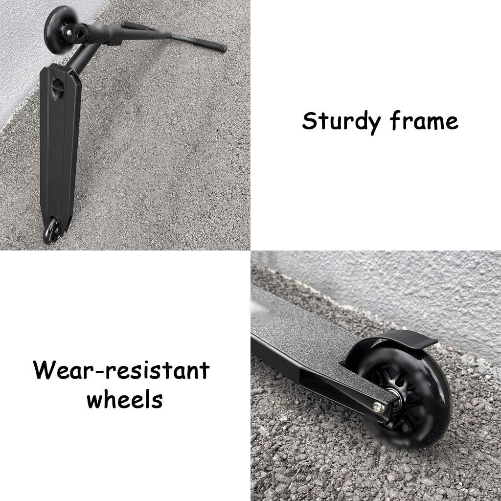 Scooters Black Adult Scooter, Men's Training Kick Scooter, Professional Racing Sport Scooters, Wheel Trick Scooters (Color : Black, Size : 49 * 51 * 86cm)