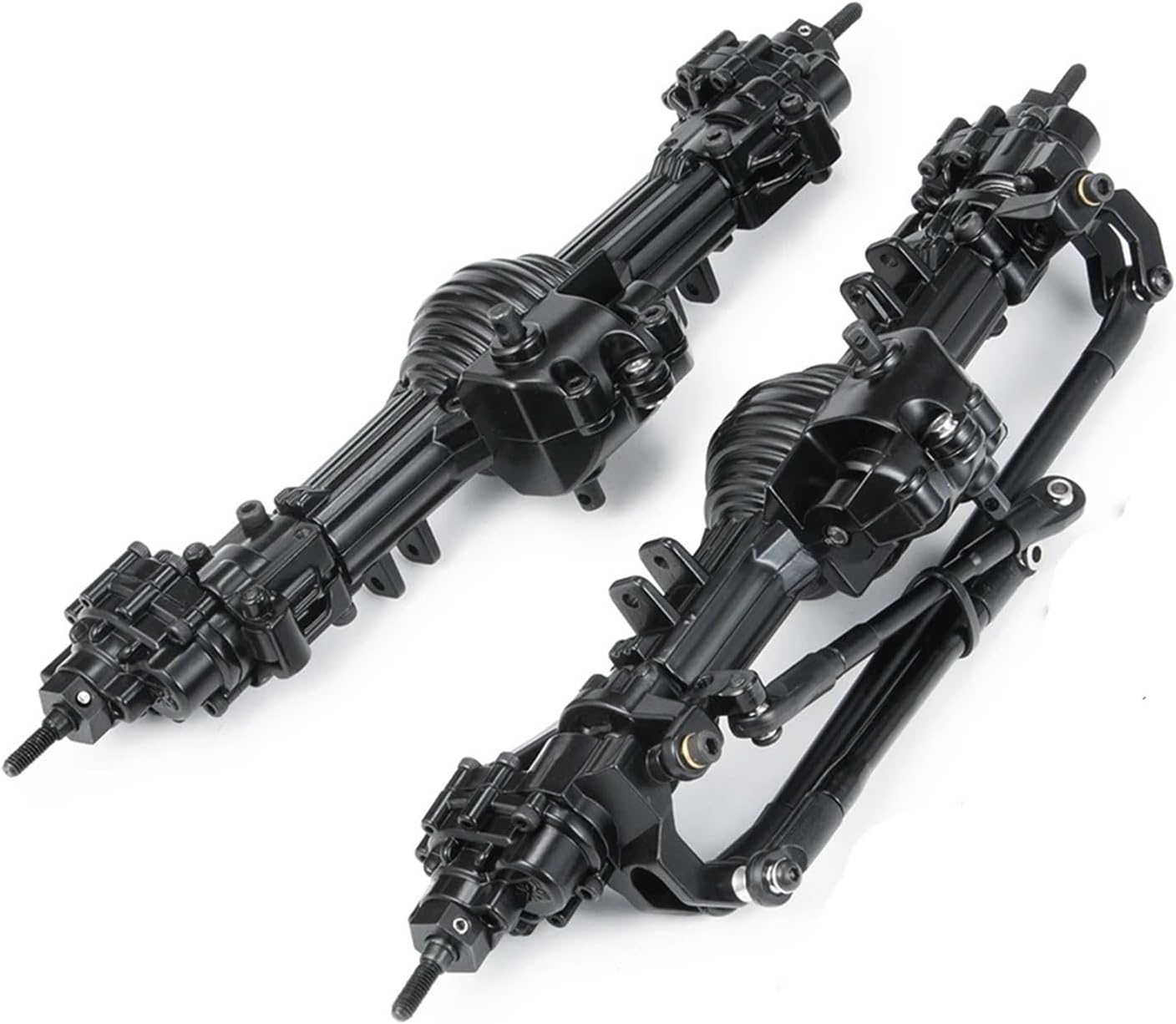 RC Vehicle Axles Compatible with Axial for SCX10 90028 RC Car Metal Front and Rear Axle 1/10 RC Crawler Car Upgrade Parts Accessories RC Car Axle Set(1 Set)