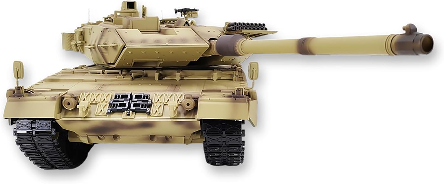27.2-Inch Large Remote Control Heavy Tank German Leopard 2A7 RC Battle War Military Vehicle Simulation Smoke Shooting Sound Effect Collection Entry-Level Model