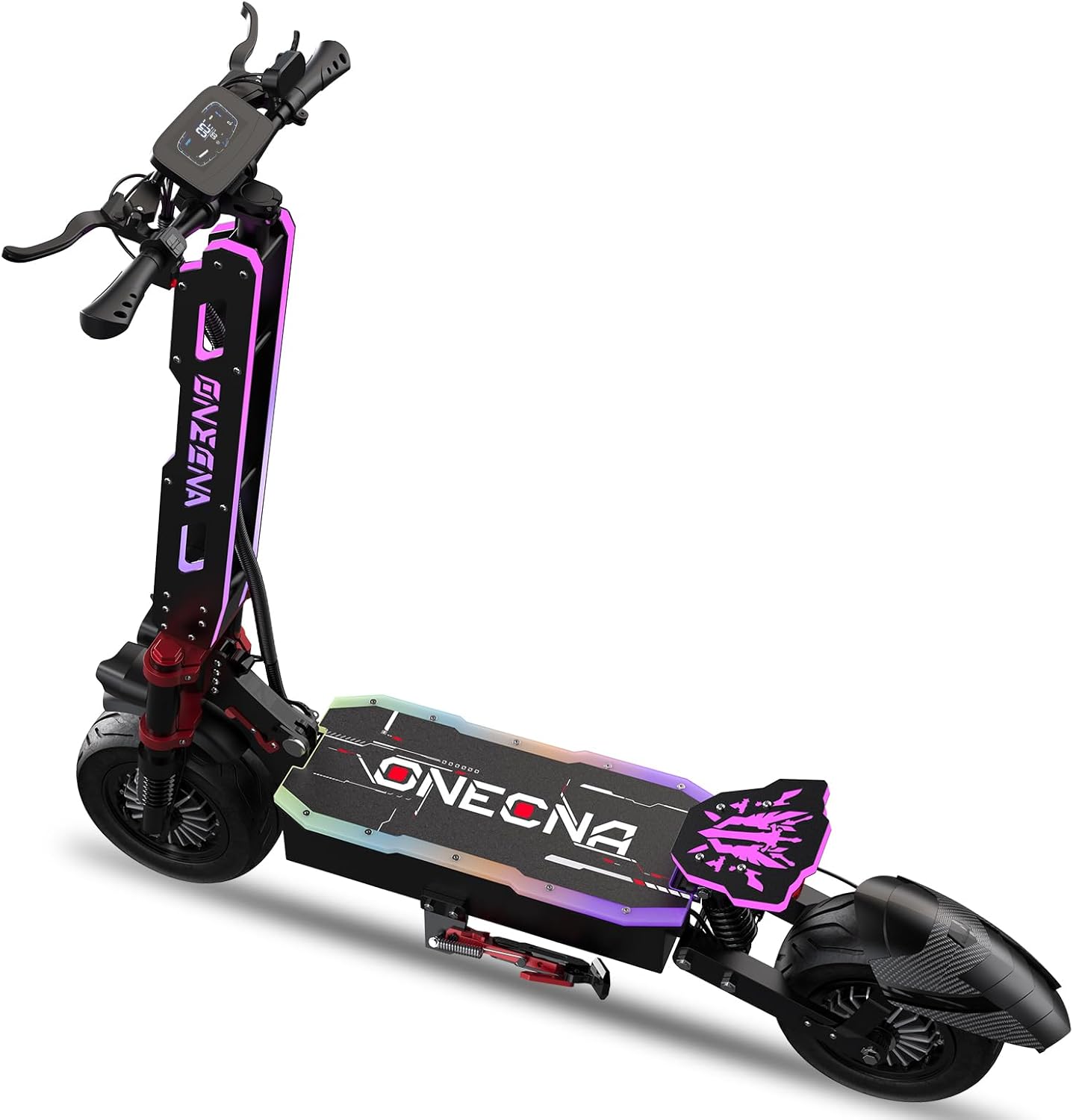 Electric Scooter Adults - 7000W Dual Motor Fast Electric Scooter, 38Ah Battery 70 Miles Long Range, 55MPH High-Speed Foldable Off-Road Commuter Scooter with Seat, LED Atmosphere Lights