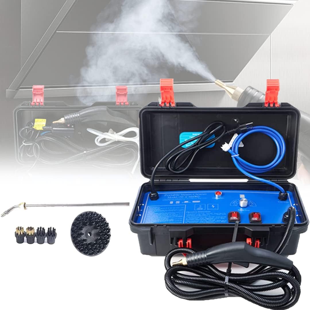 ZWEBY Steam Cleaner,Steam Cleaning Equipment,30s Quick Warm Up,Suitable for Air Conditioners,Refrigerators,Hoods,Washing Machines,Water Heaters,with 5 Accessories,Easy to Carry