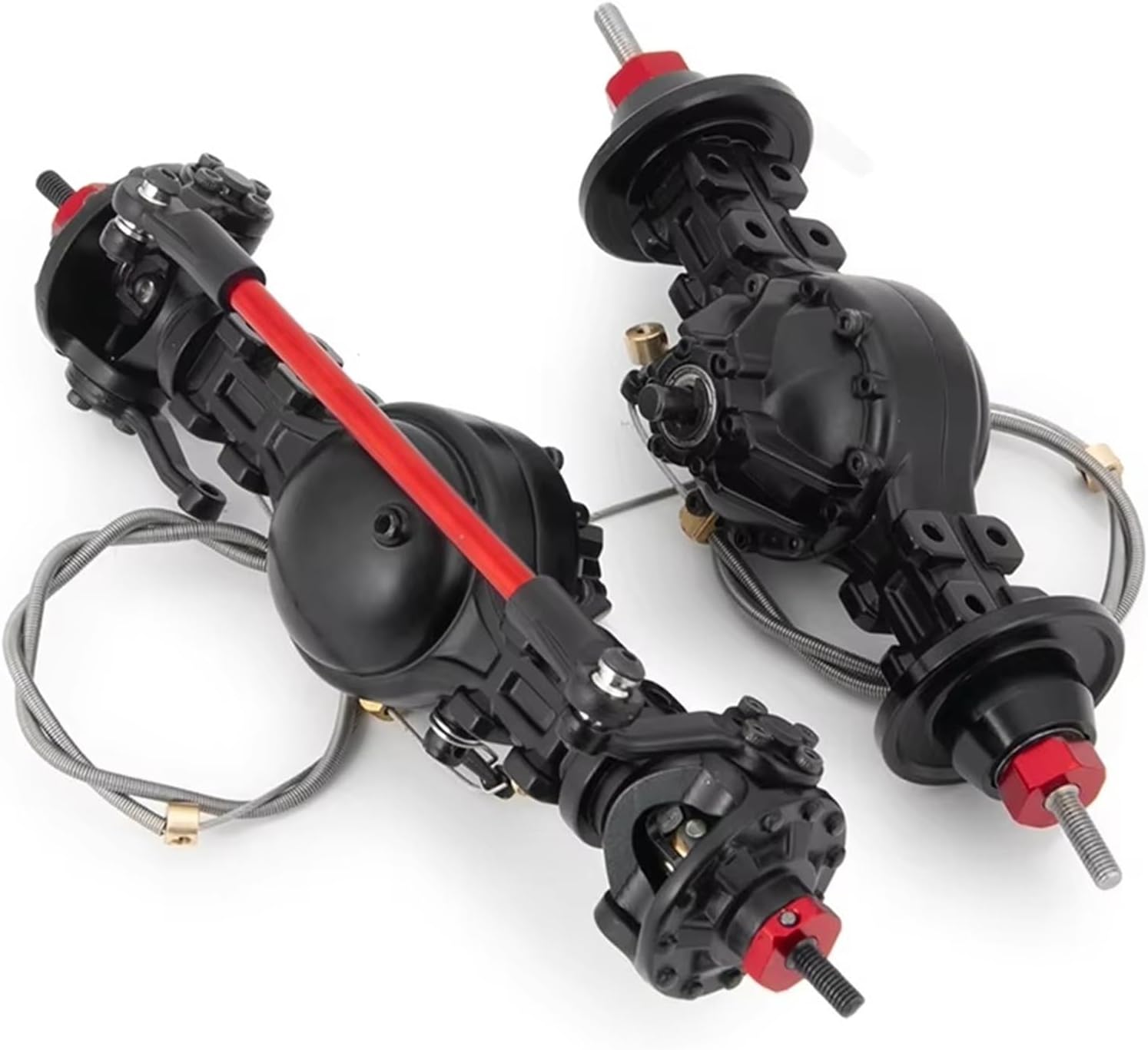 RC Front Rear Drive Axle Compatible with Tamiya Metal Front Rear Differential Axle Built-in Steel Gear 1/14 RC Truck Tow Upgrade Parts Accessories(Rear Front Axle)