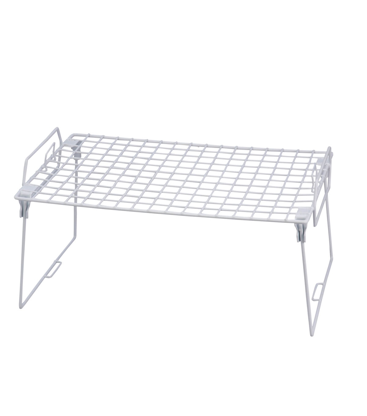 Honey Can Do 16 x 8 White Steel Folding Pantry Shelf Organizer