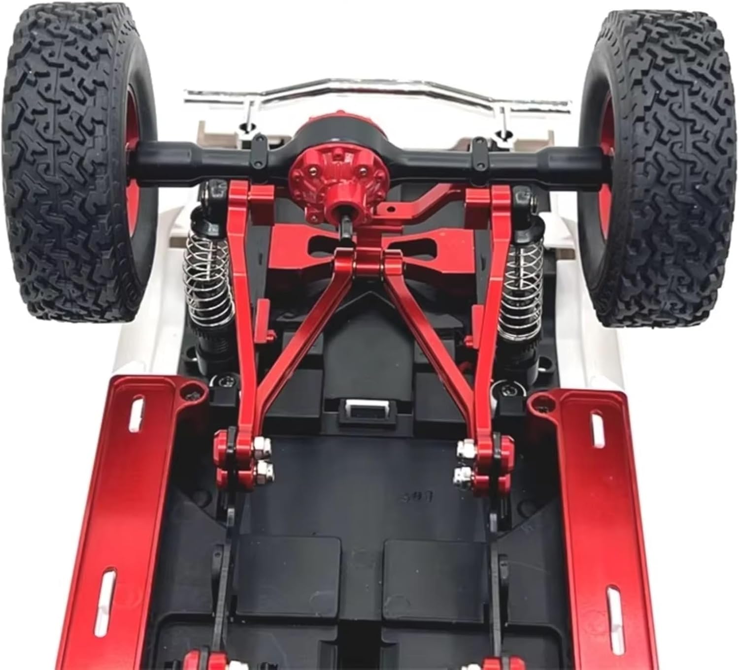 Rc Components For WPL C64 1/16 Metal Upgrade Front And Rear Axle Wheel Hub Foot Pedal Pull Rod Servo For Seat Set RC Car Parts Accessories Repair(Black)