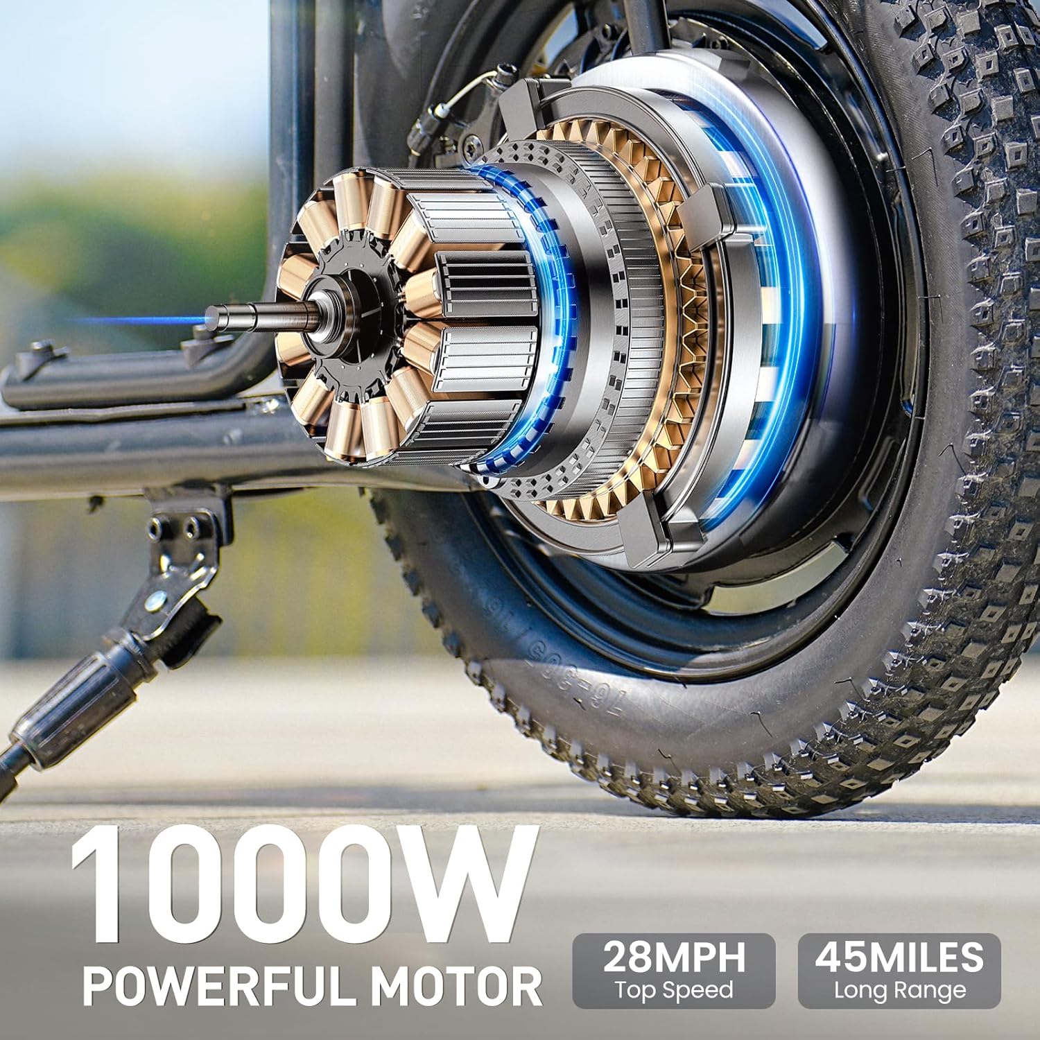 iScooter F7 Electric Scooter Adults, 1000W Powerful Motor, 28 MPH Top Speed & 45 Miles Range, 16'' Fat Tire Scooter for Adults, Detachable Seat & Adjustable Handlebar & APP Electric Scooter with Seat