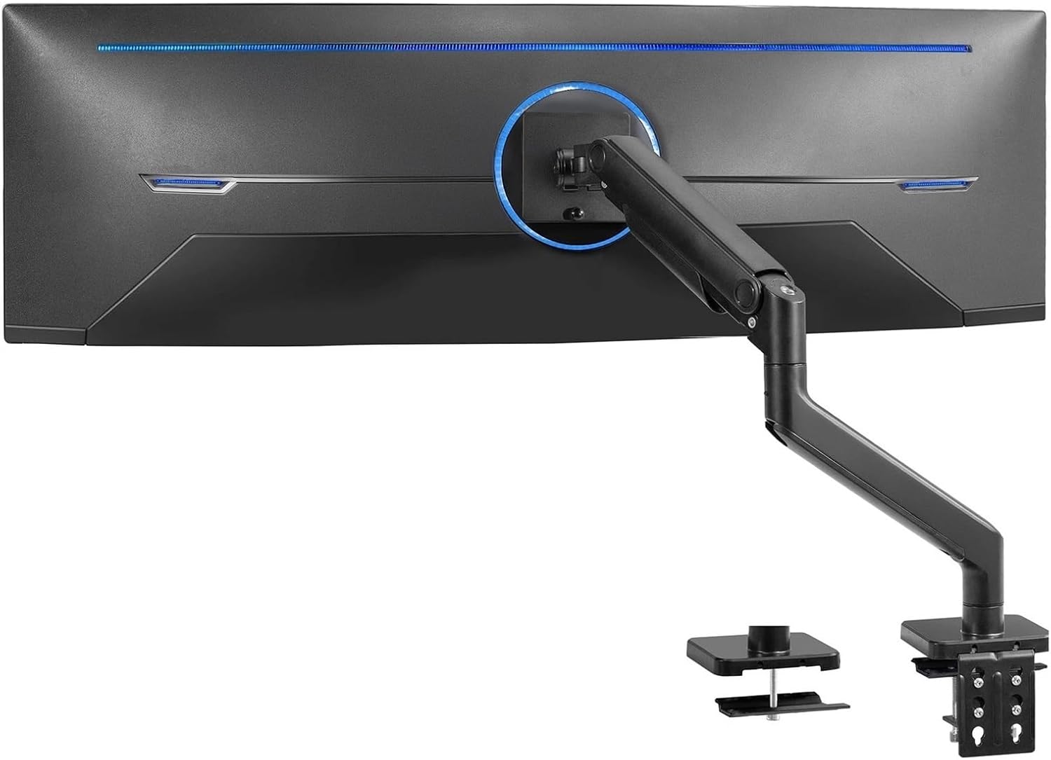 Black Robotic Arm Computer Monitor Stand Desktop Mount for 49 Inch