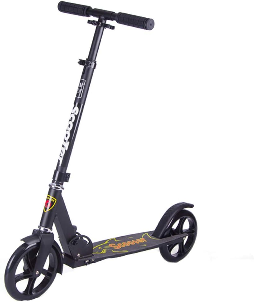 Foldable Kick Scooter Two Bare Feet Street Freestyle Stunt Scooter Pro Foot Brake Tricks Push/Kicks Edition Folding Handle Grip Aluminium Deck for Youth Adult