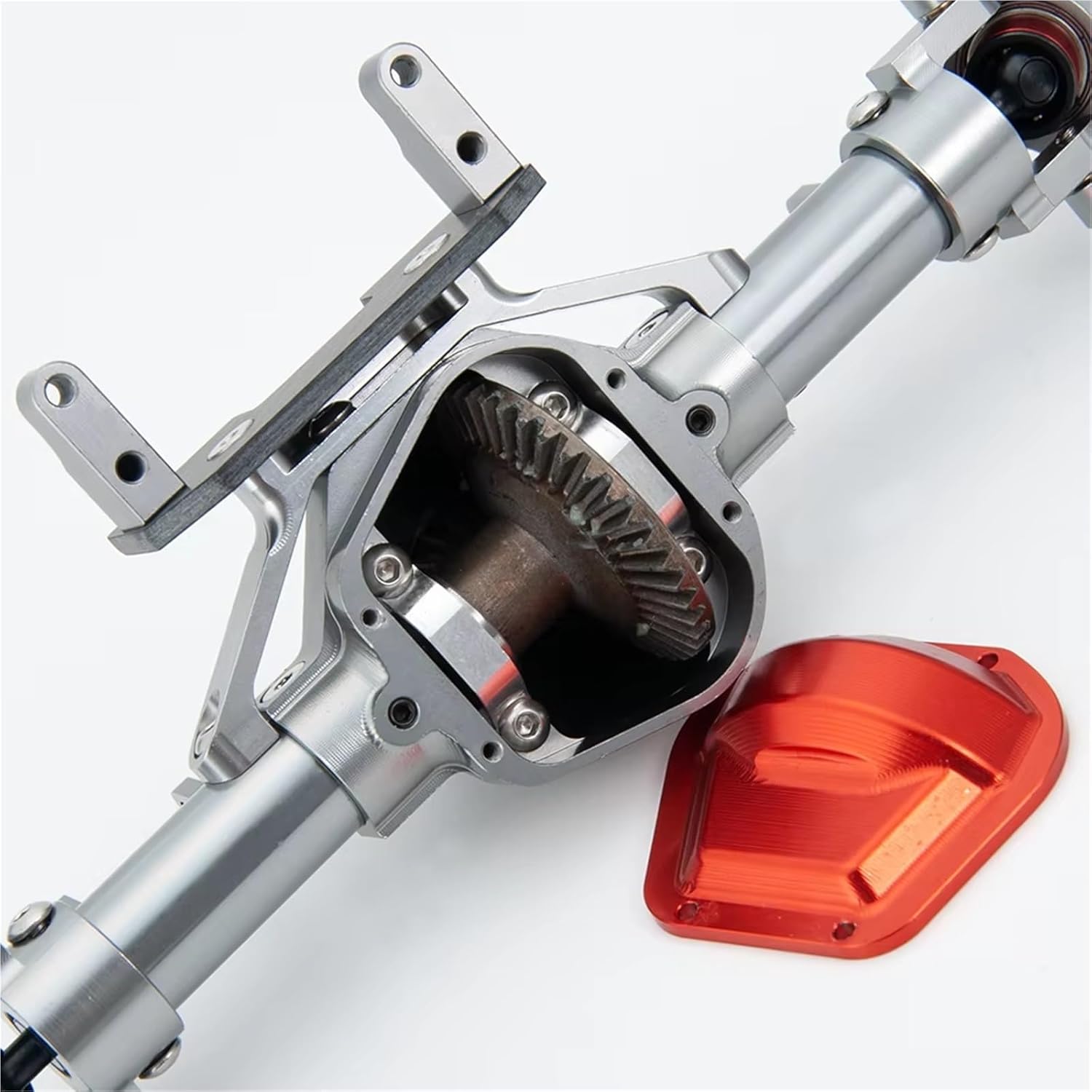 RC Car Accessories Compatible with Axial for SCX10 90047 for Wrangler for TFL 1/10 RC Crawler Car Upgrade Parts Complete Axle Aluminum Front Rear Portal Axle(Front and Rear)