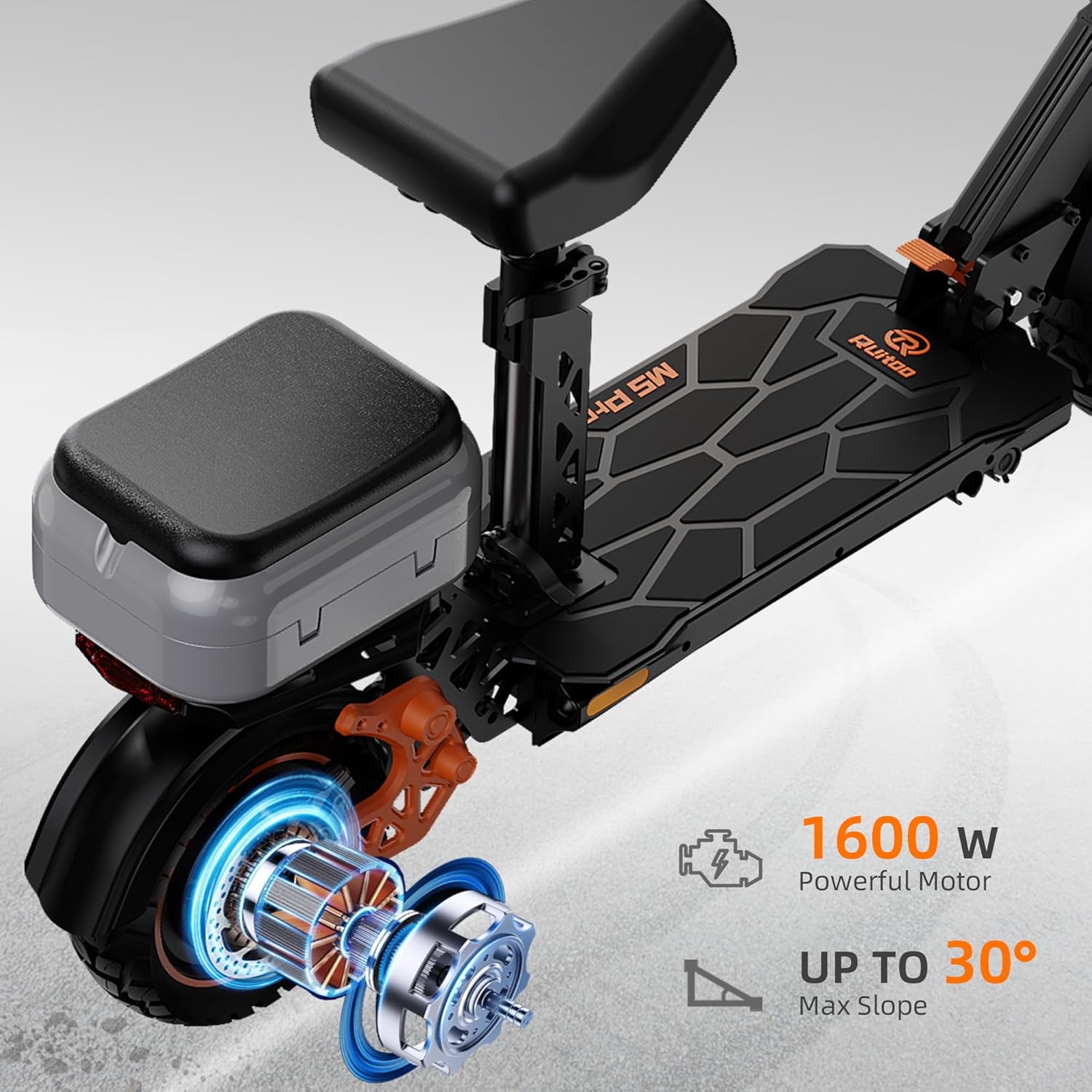 Ruitoo® Electric Scooter, 1000W/1600W/5600W Motor, Off Road Electric Scrooter Adults, 27/32/34/47Mph Top Speed, 28/35/44/50/53 Miles Max Range, Foldable E-Scooter Support Return