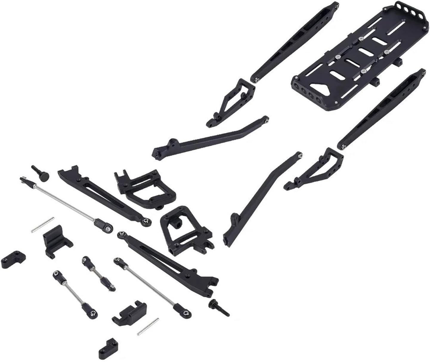 RC Car Upgrade Parts for Axial for SCX10 I II 90046 90047 Aluminum Twin I-Beam 2WD Pre-Runner Suspension Conversion Kit 1/10 RC Crawler Axle Upgrade Parts(Black)