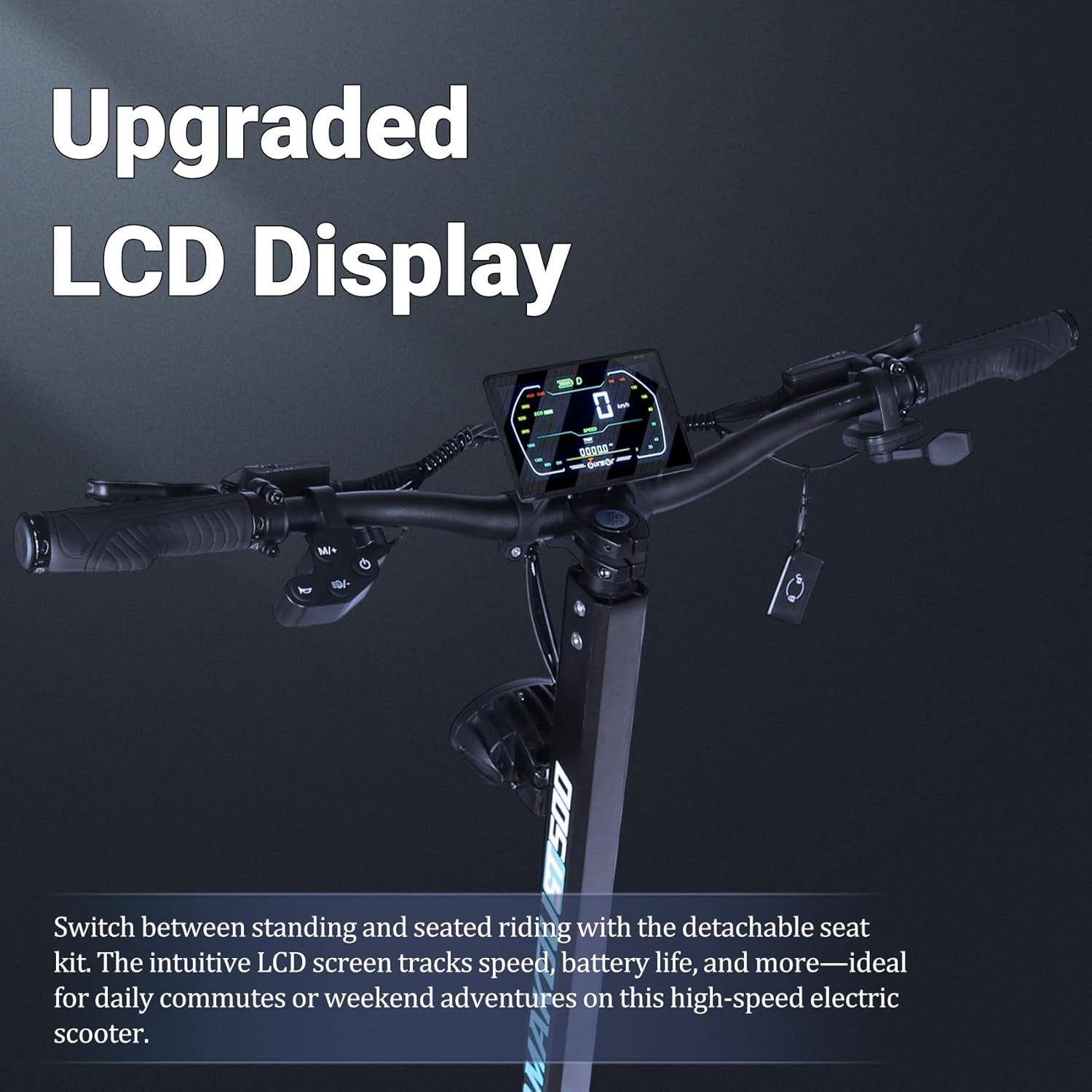 ST500 Electric Scooter Adults - 4500W Dual Motors Top Speed 65 MPH 62 Miles Range mit Off-Road Tires, Fast-Folding High-Performance & Comfort