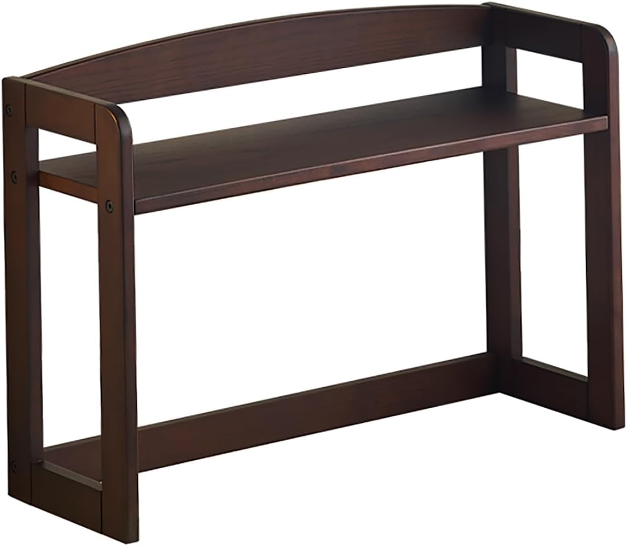 Oak Solid Wood Desk Shelf, Office Desk Storage Rack Walnut Color, Large-Capacity Bookcase, Display Shelf Rack Organizer, Simple and Elegant Small Shelf, Suitable for Bedroom, Dormitory, Office(60*20*4