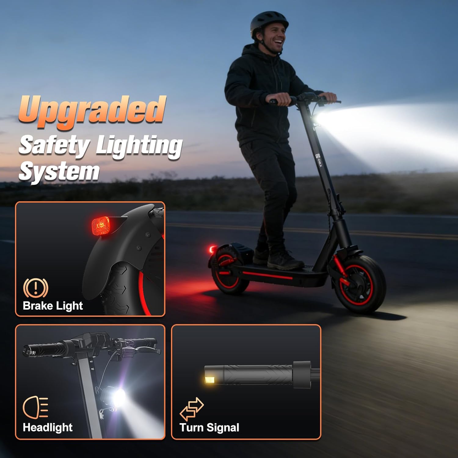 Electric Scooter Adults, 1200W Motor, E-Scooter Up to 30MPH & 33Miles Range, 10