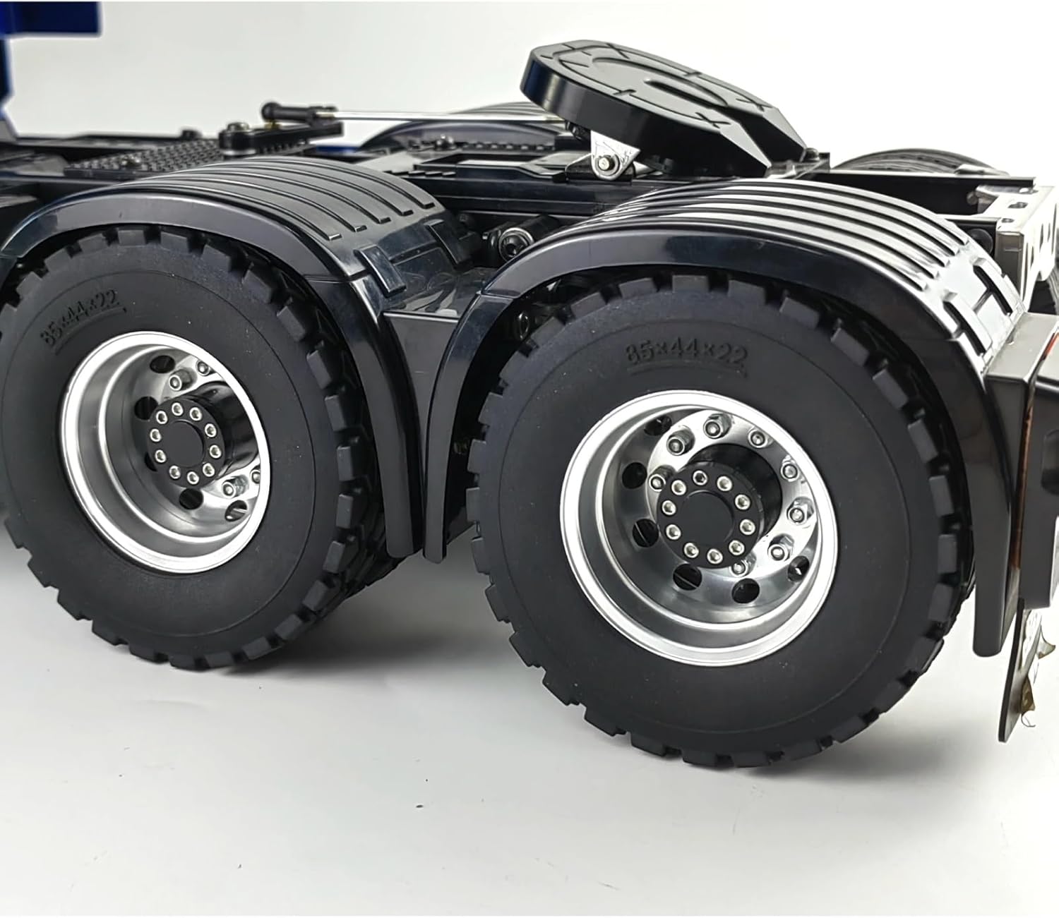 For Tamiya 1/14 Front Rear Wheel Tires Complete Set Metal Hub Rubber Tyre RC Tractor Truck Car Upgrade Parts Models